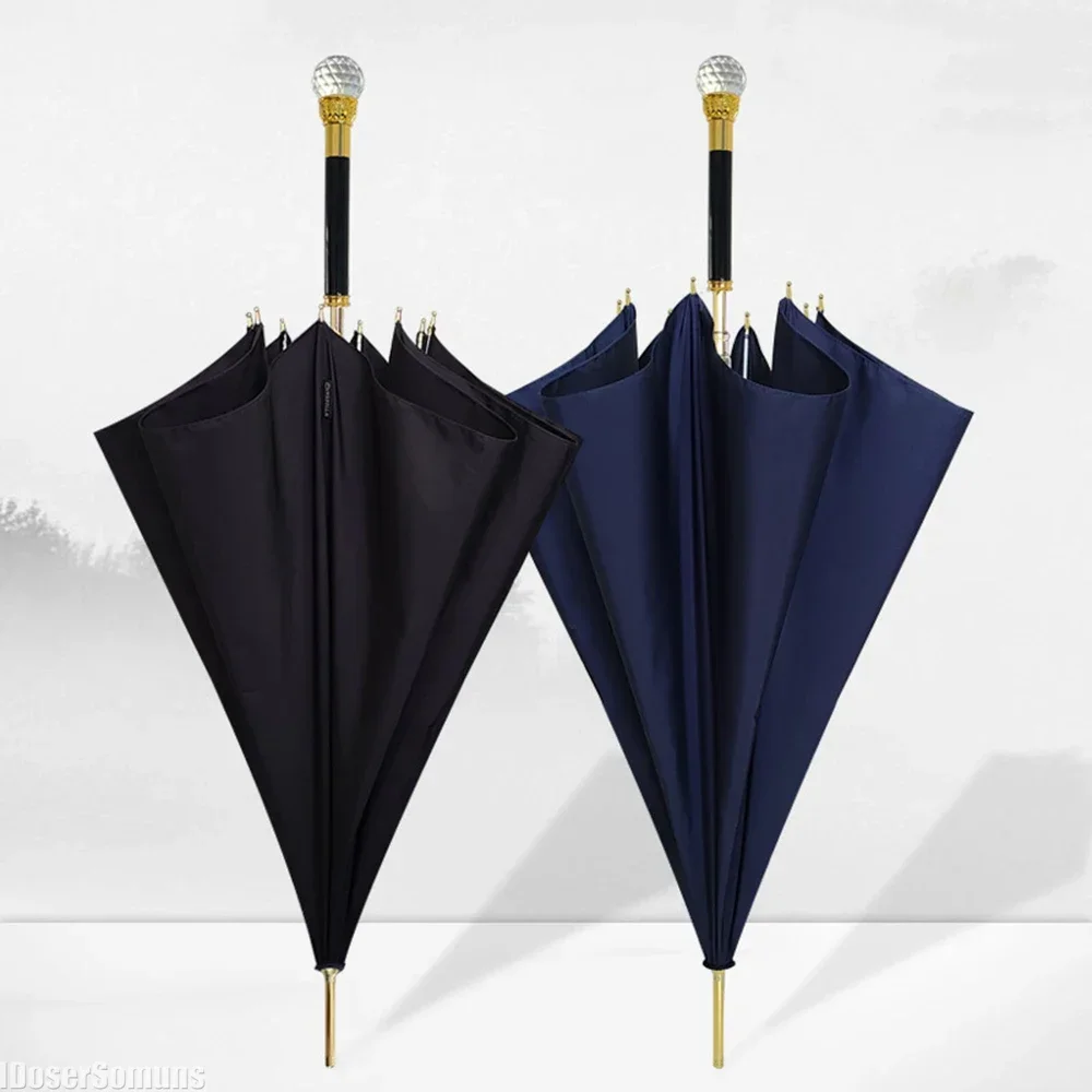 

Light Luxury Crystal Handle Thickened Fabric UPF50+ Umbrella Powerful Windproof High-end Automatic Umbrella Long Handle Umbrella