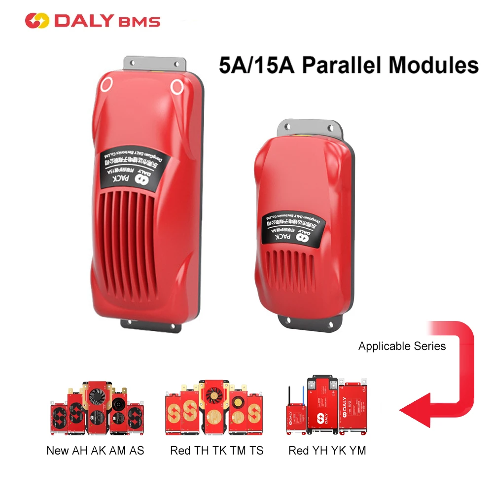 5A/15A Parallel Modules for Daly BMS AH AK AM AS Blue TH TK TM TS YH YK YM BMS Series Current Limiting Module 5-24S Li-ion LFP