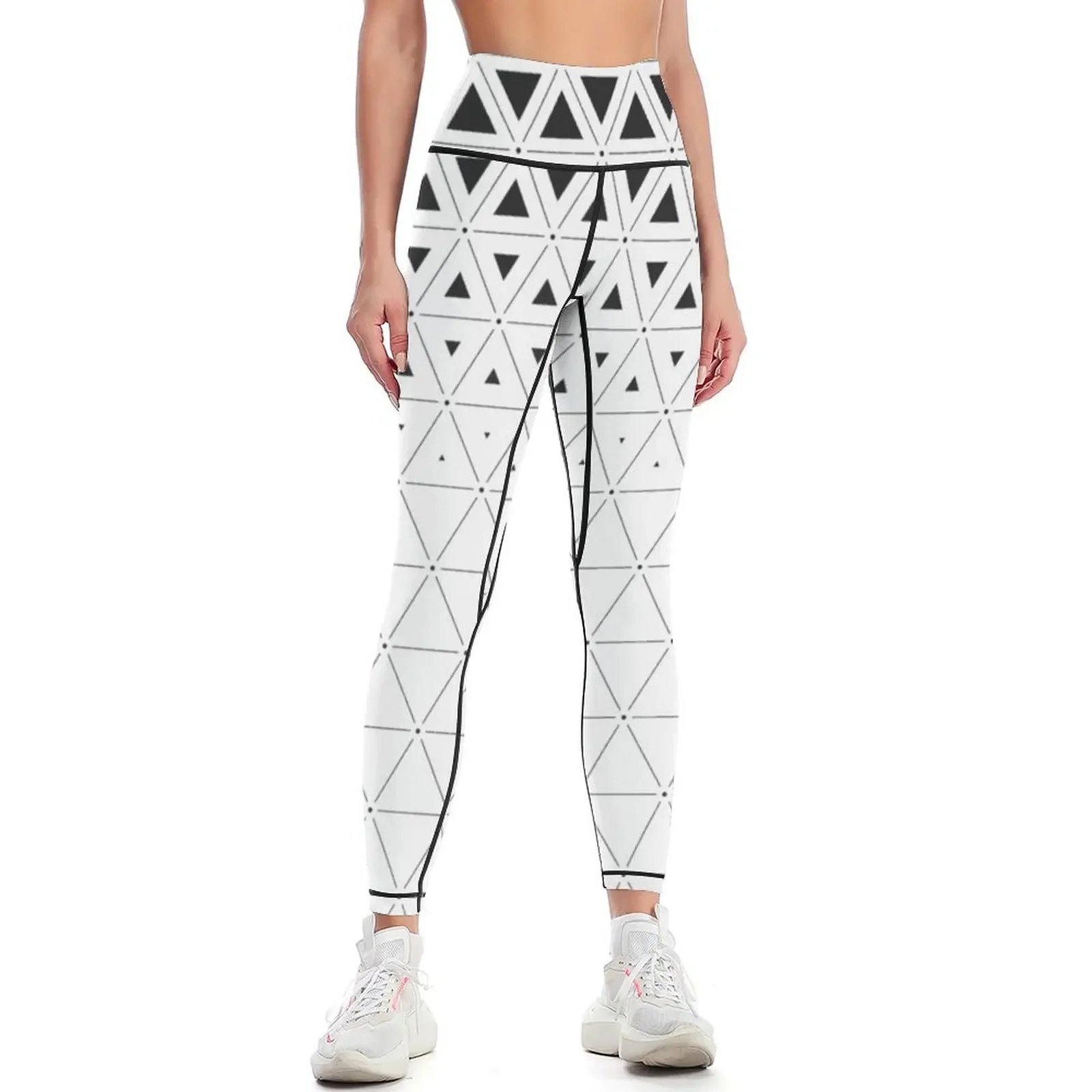 

Triangle gradient grid pattern Leggings Training pants sports tennis for sportswear for gym Women's sports pants Womens Leggings