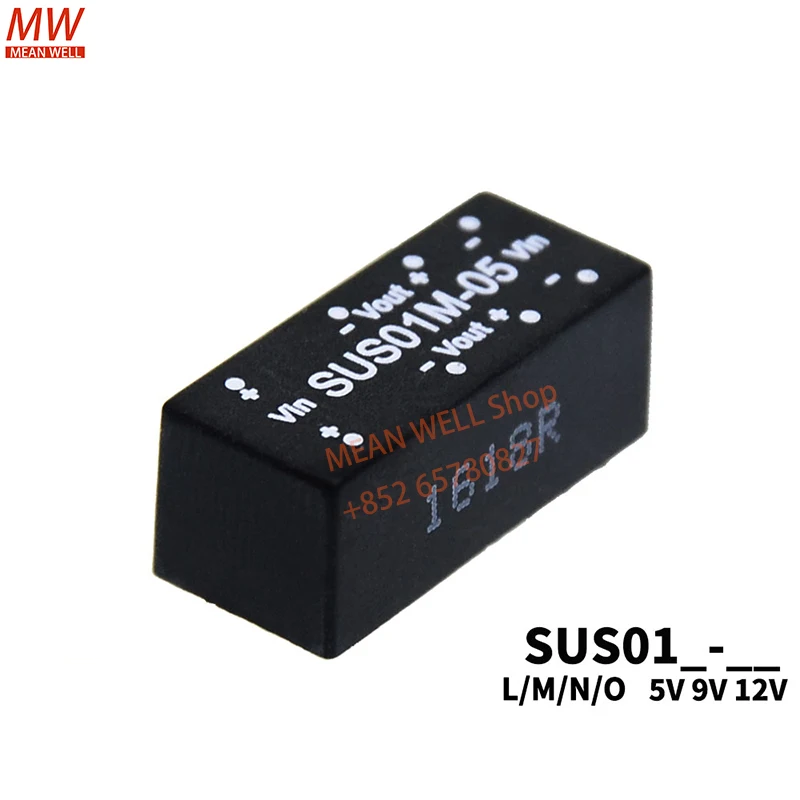 MEAN WELL Switching Power Module 1W DC-DC Unregulated Single Output Converter SUS01M-05 SUS01N-05 SUS01L-05