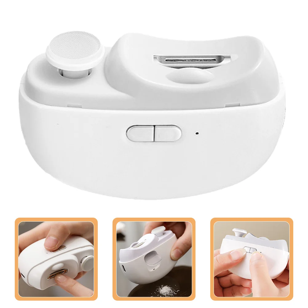 2 in 1 자동 손톱깎이 전기 손톱 다듬기기 조명 포함 여성 남성용 충전식 컴팩트 디자인