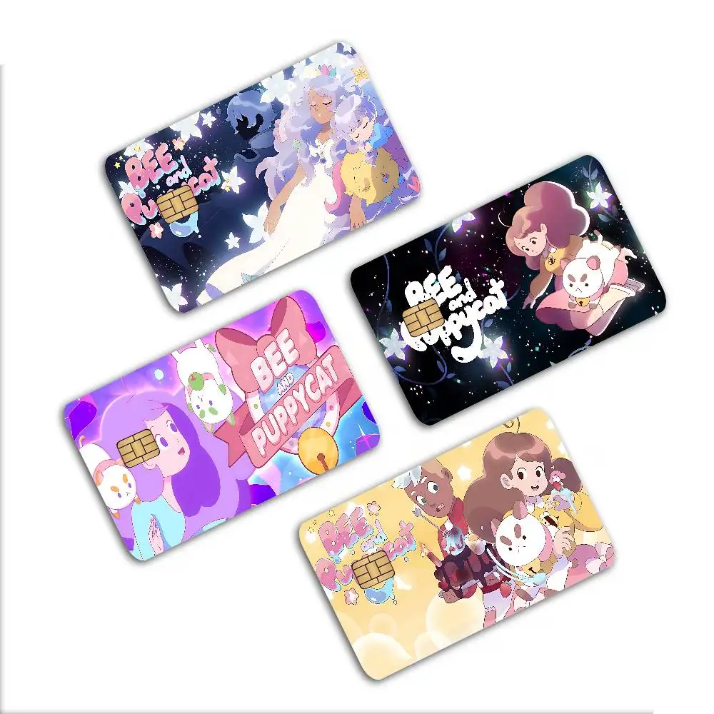 Bee And Puppycat Anime Anmie Sticker Film Skin Cover for Credit Card Debit Bank Card Front