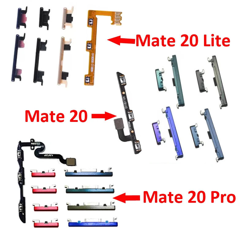 

For Huawei Mate 20 Lite Phone Housing Frame New On Off Side Key Power Volume Button Flex Cable Repair Part For Mate 20 Pro