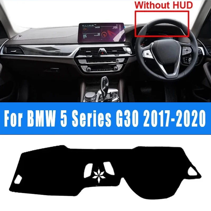 

Car Dashboard Mat Dash Cover Central Control Pad Nonslip Cape Sunshade Accessories For BMW 5 Series G30 Without HUD 2017-2020