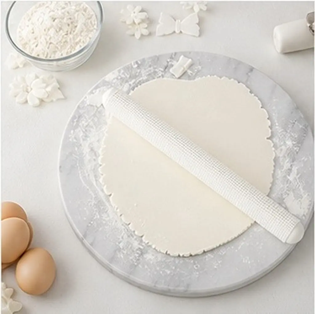 2Pcs Non-Stick Plastic Rolling Pin with Easy-Grip Handles for Cake Decorating, Dough & Pastry Making, Kitchen Baking Tool