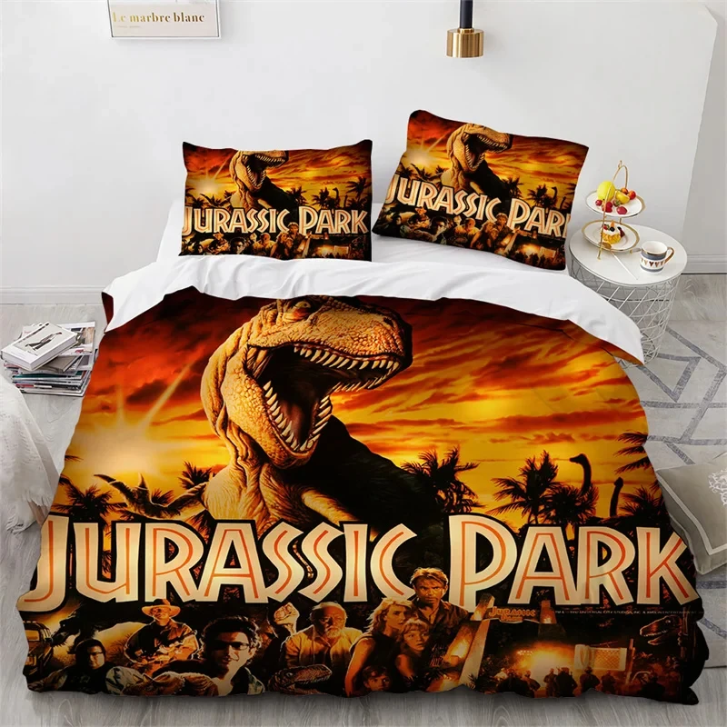 3D Print Jurassic World Park Dinosaur Bedding Set Double Twin King Duvet Cover Comforter Pillowcase Boys Girls Adults Bedroom