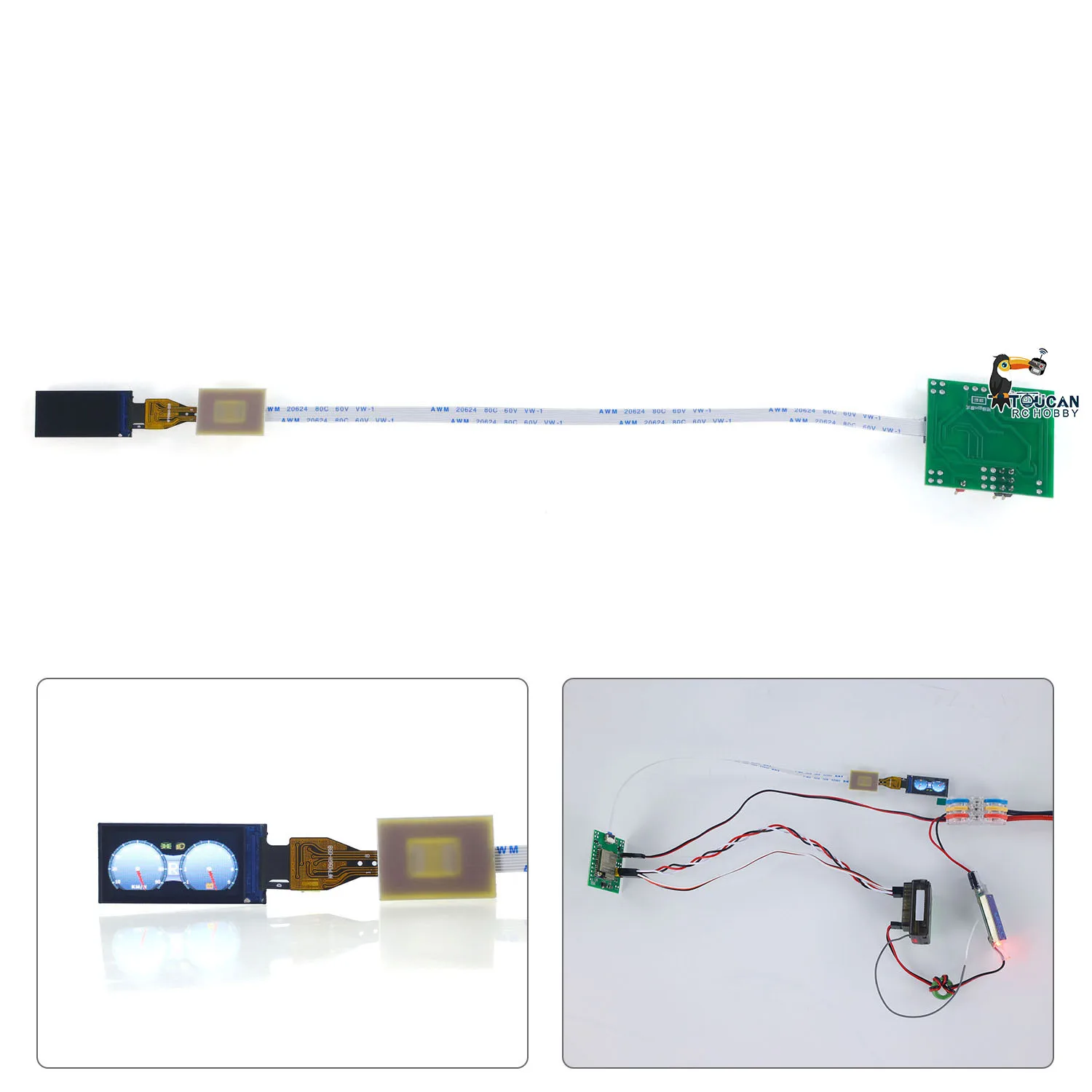 

RC Accessories Dashboard LCD Screen Spare Part for 1/14 1/12 Toys RC Truck Model DIY Vehicle Radio Control Car