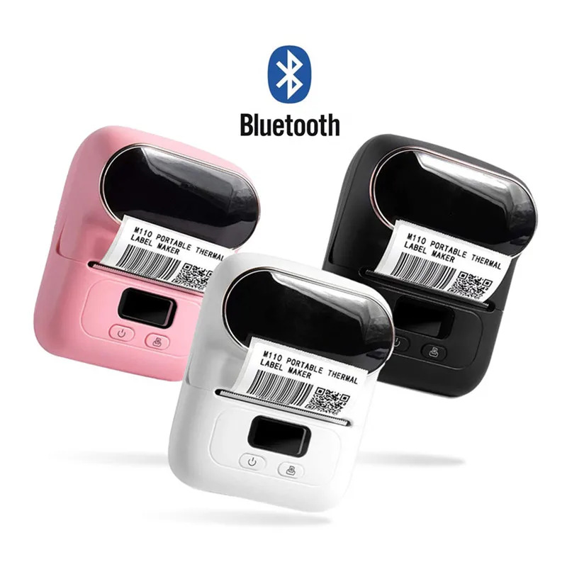 

M110 Clothing Tag Commodity Price Barcode QR Code Sticker 20-50mm Mobile Phone APP Bluetooth Portable Mini Thermal Label Printer