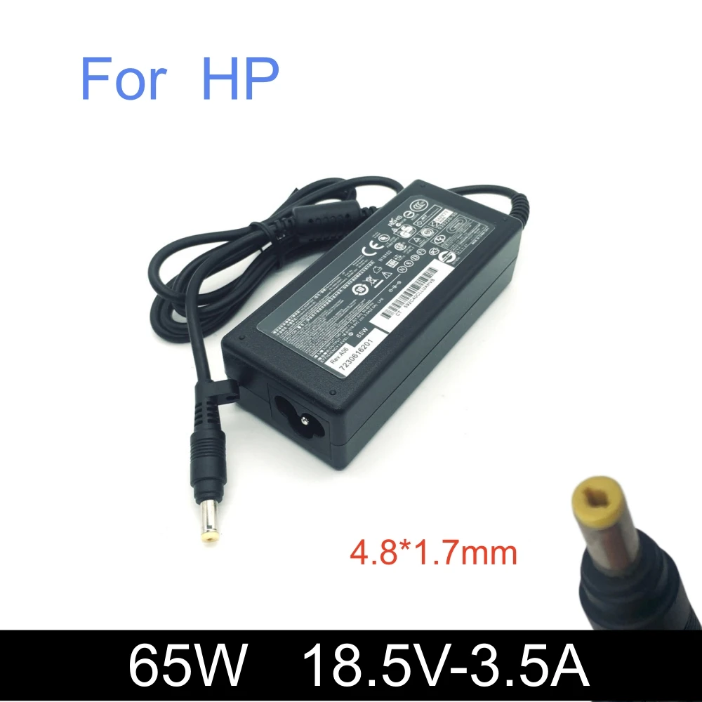 Cargador original para portátil de 65W, adaptador de corriente de 18.5V 3.5A 4.8*1.7mm para HP Compaq 6720s 500 510 520 530 540 550 620 625 G3000 Notebook