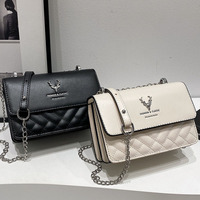 2025 New Women's One-shoulder High-end All-match Diamond Embroidery Small Square Bag Chain Crossbody Female Bag