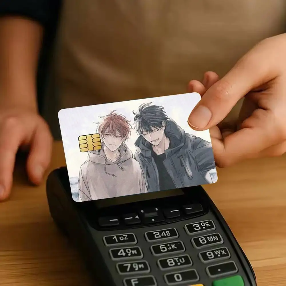 G-Given BL Anime Ritsuka M-Mafuyu Sato Sticker Film Tape Skin for Credit Card Debit Card Waterproof Stickers