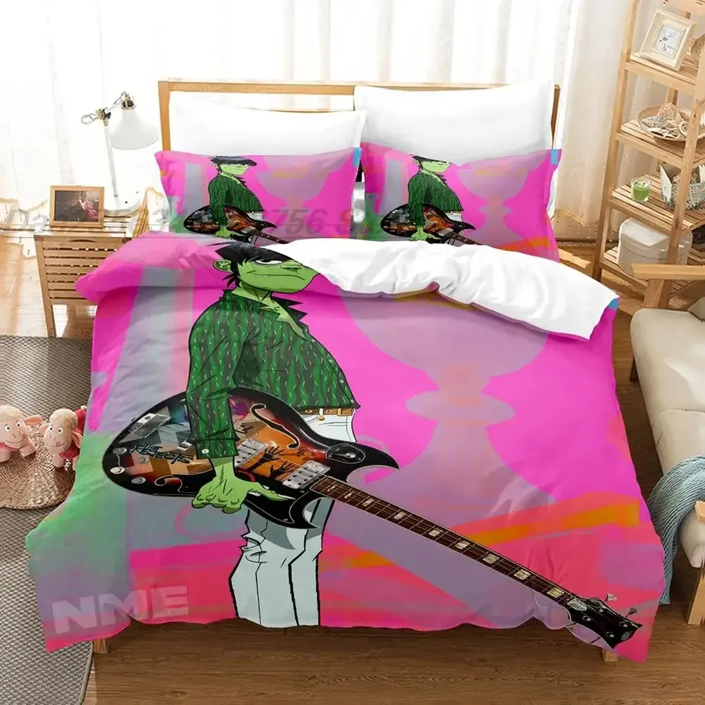 

Gorillaz Bedding Set Single Twin Full Queen King Size Bed Set Aldult Kid Bedroom Duvet cover Sets 3D Print Game bed sheet set