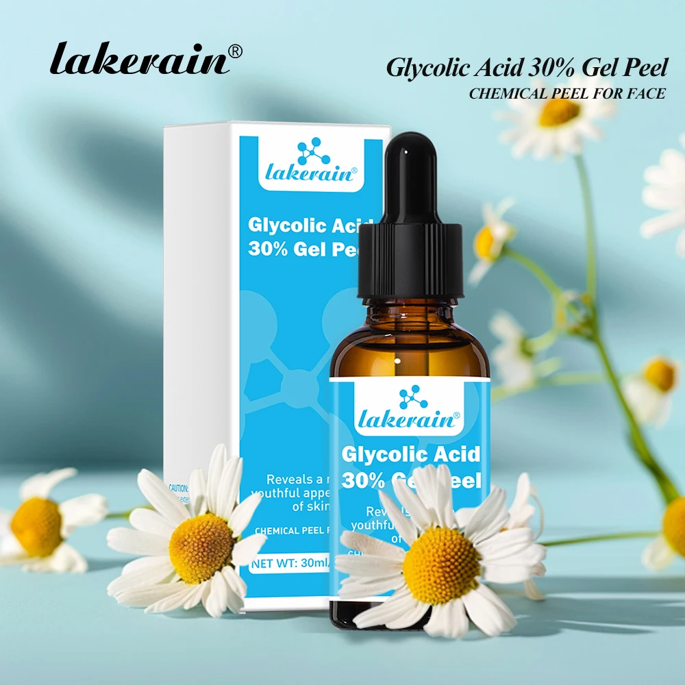 

30% Glycolic Acid Face Care Lotion Moisturizing Control Oil Collagen Boosts Reduce Wrinkles Fine Lines Anti Aging Face Gel Peel