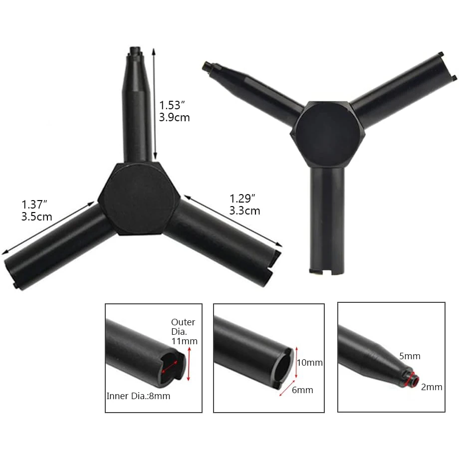 The Air Gas Valve Key Triple General Triangle Wrench Magazine Charging Valve Disassembly Tool is Suitable for GBB AEG KSC WA