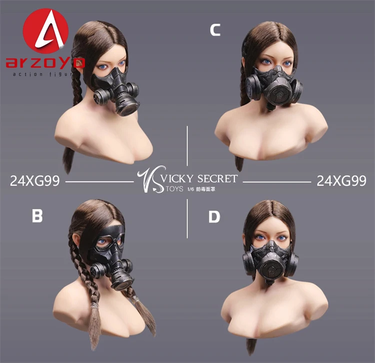 IN STOCK VSTOYS 24XG99 1/6 Scale Gas Mask Model Soldier Clothes Accessories Fit 12'' Male Female Action Figure Body Dolls