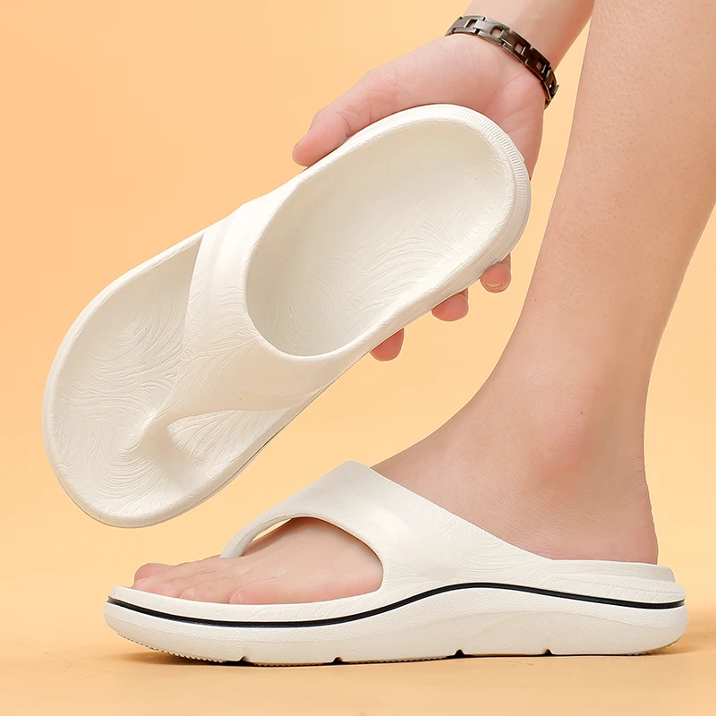 Unisex Arch Support Flip Flops 4CM Thick EVA Platform Thong Sandals Cushioning Comfort Flipflops Non Slip Beach Walking Slippers