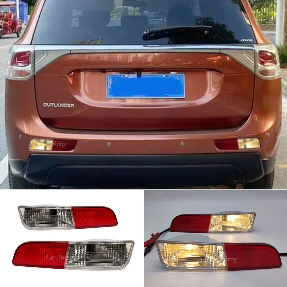 Car Rear Bumper Reflector Fog Lights For Mitsubishi Outlander 2013 2014 2015 Signal Light Parking Brake Light