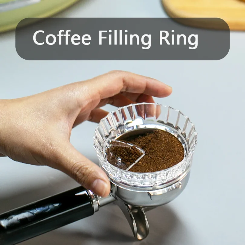 51mm/58mm coffee machine handle filling ring anti fly powder tool