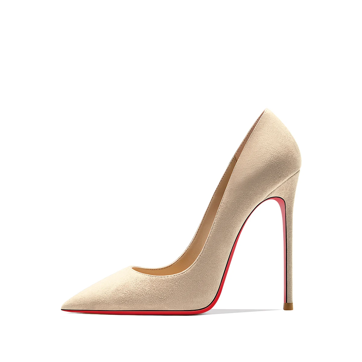 Elegant Women heeled Shoes Red Shiny Bottoms Pointed Toe High Heels Designer Luxury Leopard Suede Pumps Fashion Party Prom Shoes