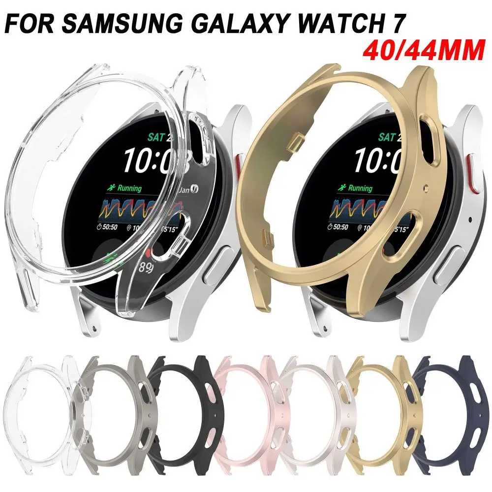 Bumper PC Shell Hard Shell Anti-scratch Protective Frame Smart Watch Accessories Case Cover for Samsung Galaxy Watch 7 40/44mm