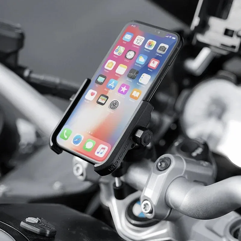 360 Degree GPS Electric Bike Aluminum Alloy Motorcycle Motorbike Bicycle Handlebar Phone Holder Stand Mount Bracket Shock Absorb