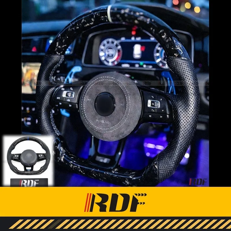 

Suitable for VW GOLF 6 7 GTI R20 R Modified Carbon Fiber Sports Steering wheel Forged carbon fiber Steering Wrap