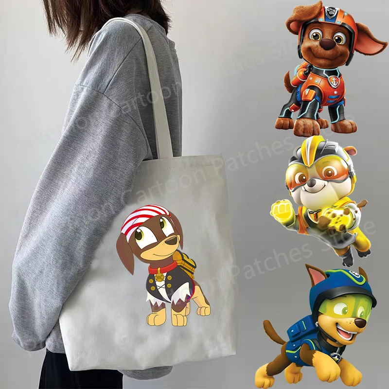 Paw Patrol Anime Patches for Clothing DIY T-Shirt Clothing Iron on Patch Heat Transfer Clothes Boy Girls Stickers Appliques Gift