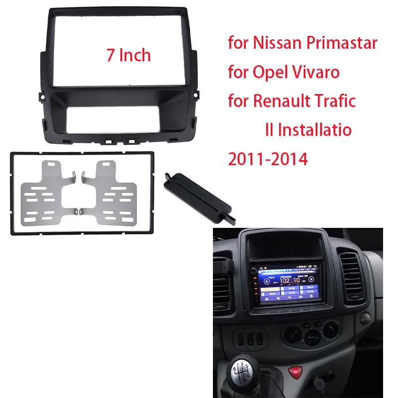 

7-дюймовая автомобильная радиоприемник Din для Nissan Primastar для Opel Vivaro для Renault Trafic II, монтажная рамка, панель, лицевая панель, отделка