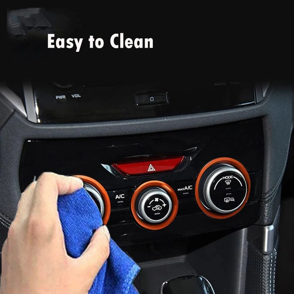 Car Air Conditioning Volume Switch Knob Decorative Ring for 2019-2024 Subaru Forester,Crosstrek 2018-2023, Impreza 2017-2023