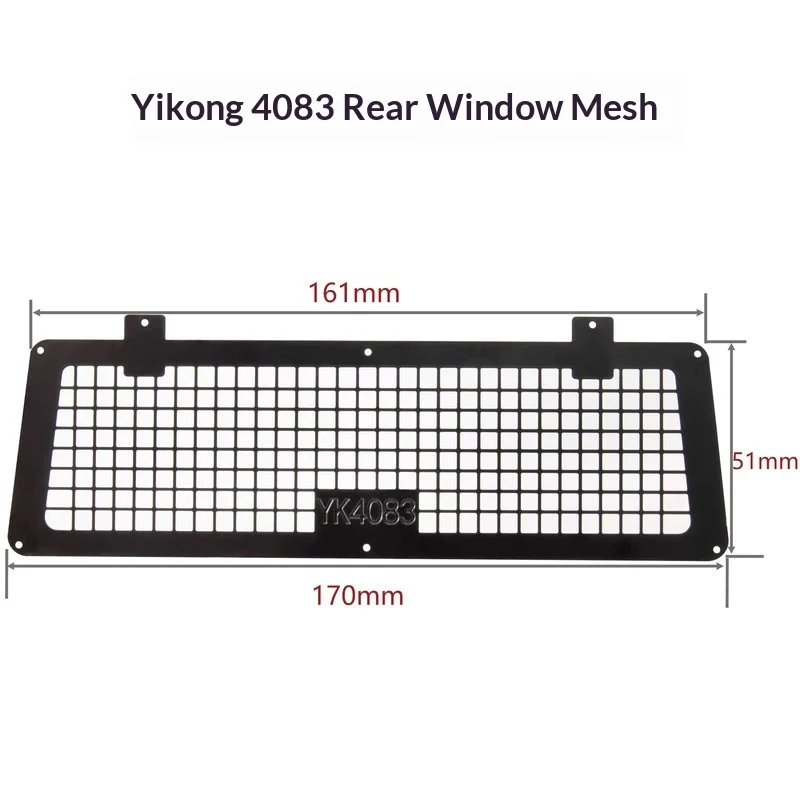 YIKONG YK4083 Window Screen Mesh Front Rear Middle Grille OP Upgrade Parts for 1/8 RC Crawler Stainless Steel Accessories