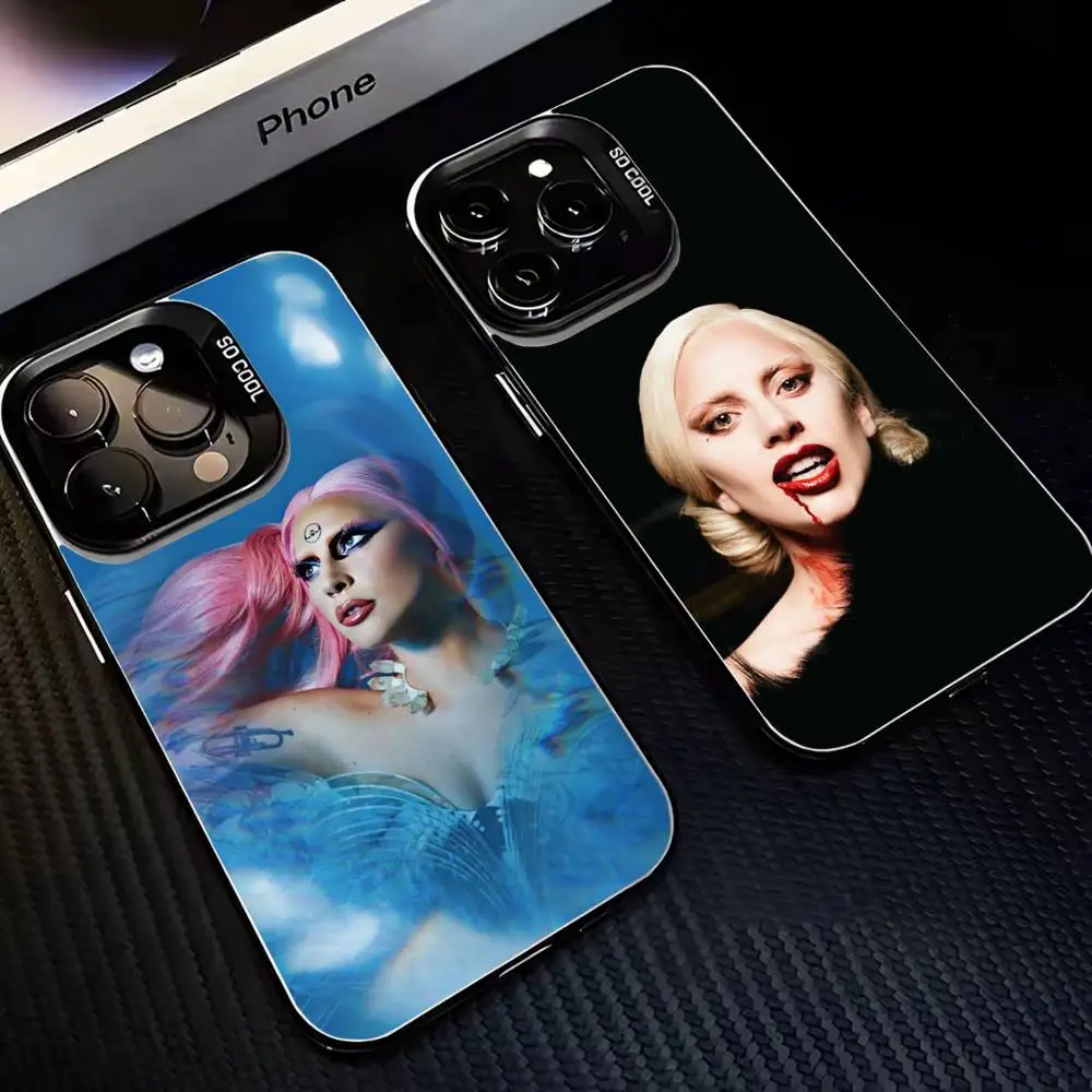 

Singer L-Lady Gaga Mayhem Phone Case For iPhone17,16,15,14,13,12,11 Plus,Pro Max Black Matte Shockproof Cover