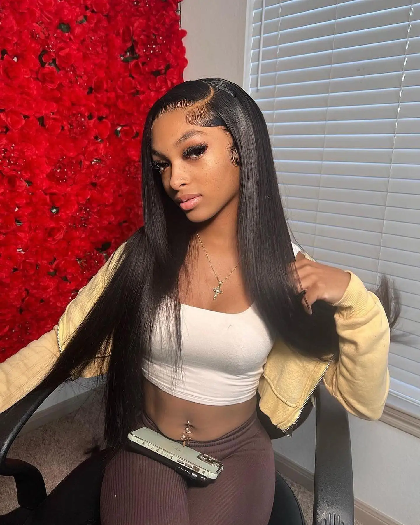 30 Inch Straight Lace Front Wigs For Women 13x4 Bone Straight Human Hair Wig Brazilian Transparent pre plucked Lace Frontal Wig