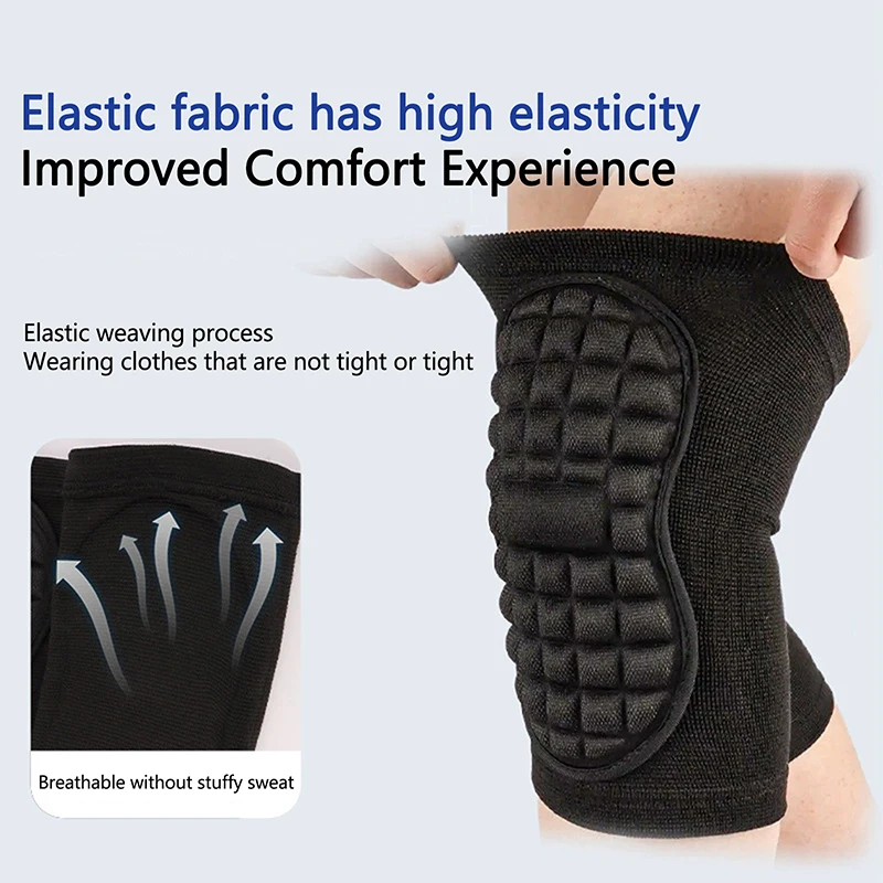 Ginocchiere protettive in spugna da 1 paio per pallavolo, ginocchiera di supporto per ginocchio morbida e traspirante per donna uomo sport danza calcio