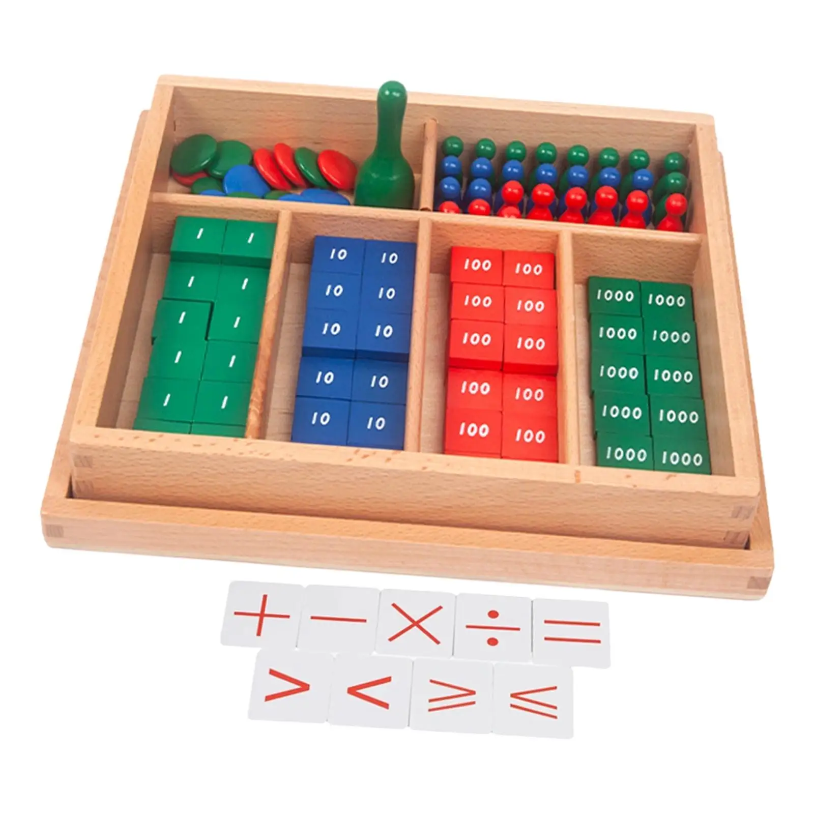 子供向け木製算数スタンプゲーム、就学前学習玩具、早期発達算数ゲーム、教室用