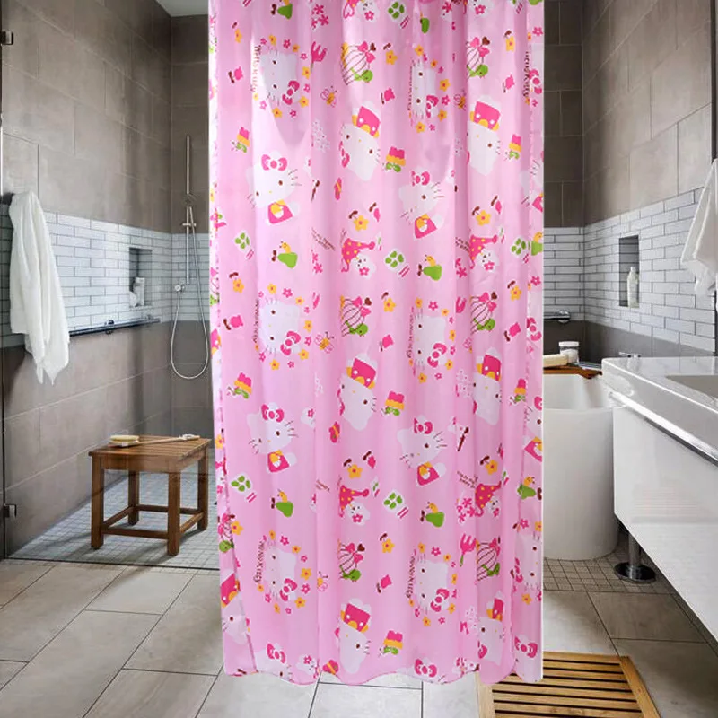 Hello Kitty Thickened Waterproof and Mildew-Resistant Plastic Shower Curtain  Bathroom Curtain  Durable Shower Curtain view 4