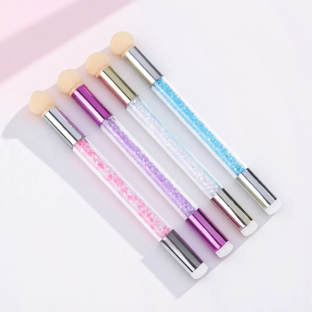 Nagelstempelpen met Diamond Halo Mini Stamping Tool Siliconen sponsapplicator voor Nail Art Designs