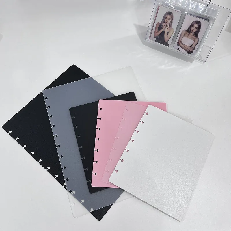 10PCS 230*298mm Mushroom Hole Notebook Cover Loose Leaf 11 Holes Plastic Cover DIY Diary Photo Album Assembly Binding Covers