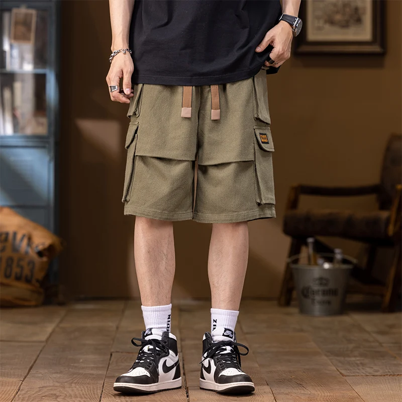 2024 New American Work Shorts Men's Summer Loose Casual Sports Pants mens plus size shorts for men  cargo shorts