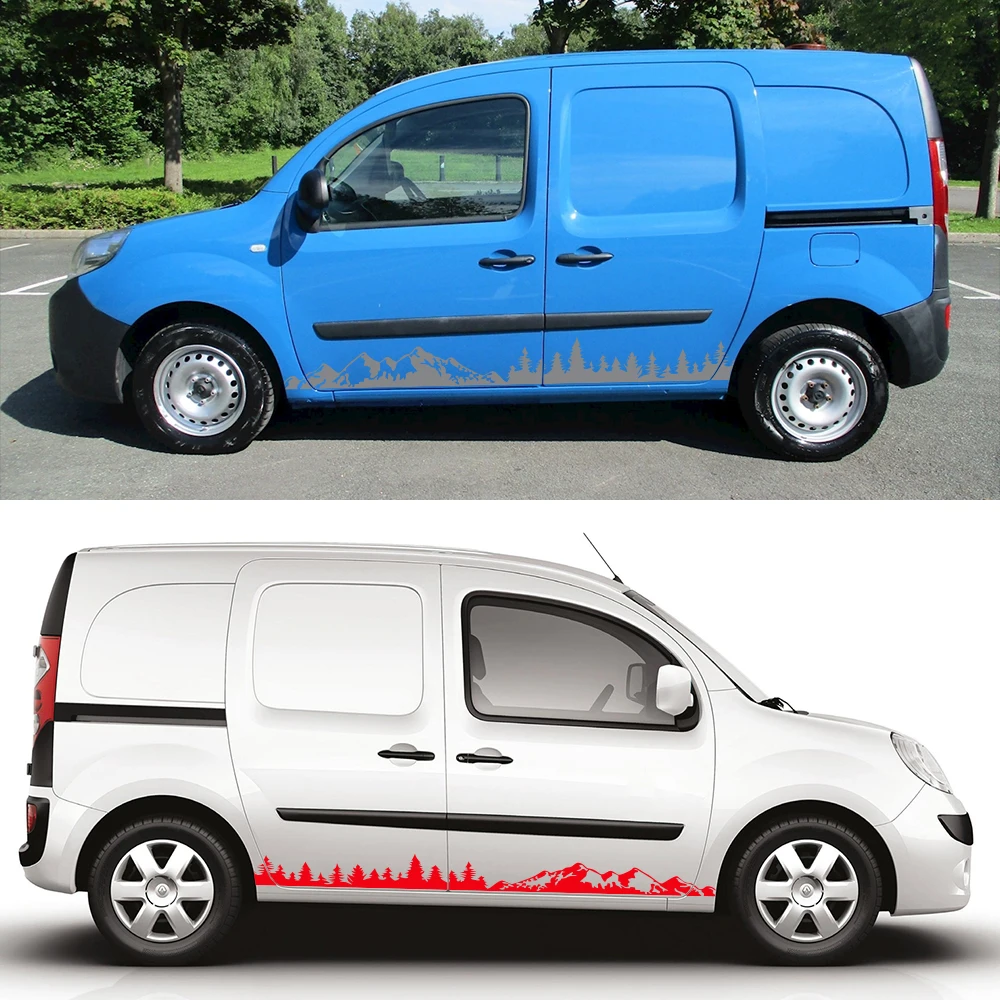 Car Side Door Stickers For Renault Kangoo 1 2 3 4x4 MK1 MK2 MK3