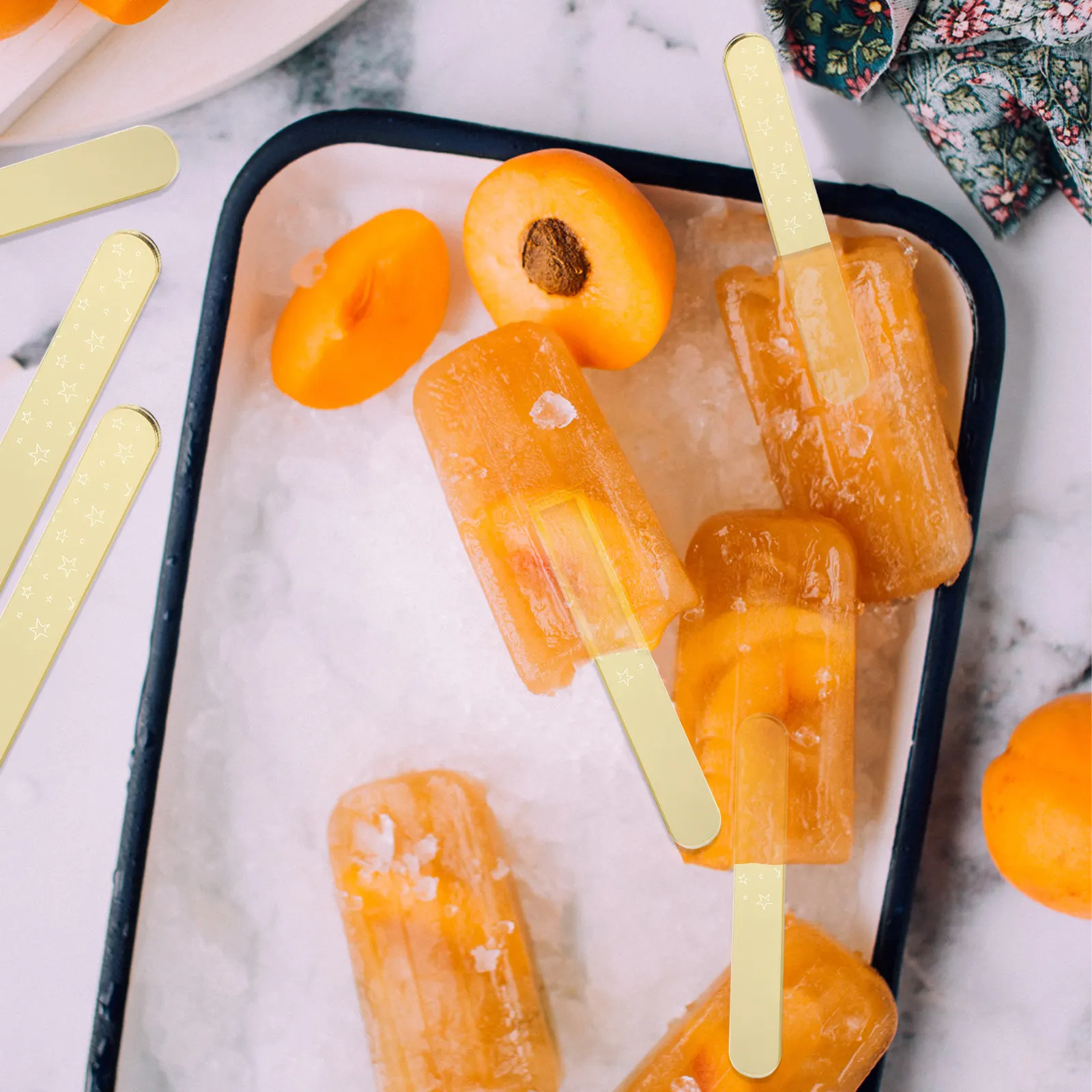 

20Pcs Ice Cream Stick Delicate Natural Ice Pop Sticks DIY Mold Crafting Props Baking Decor Cake Supplies DIY Ice Pop Stick