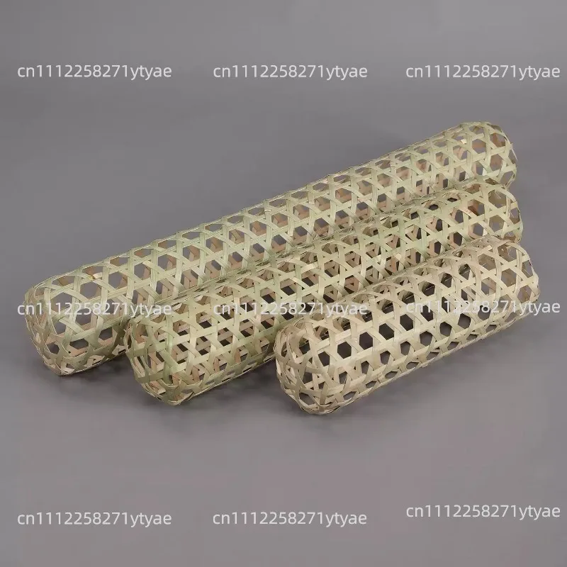 Hand Woven Bamboo Bolster Pillow, Hollow Breathable Cool Cylinder Pillow for Summer Sleeping Bolster Pillow