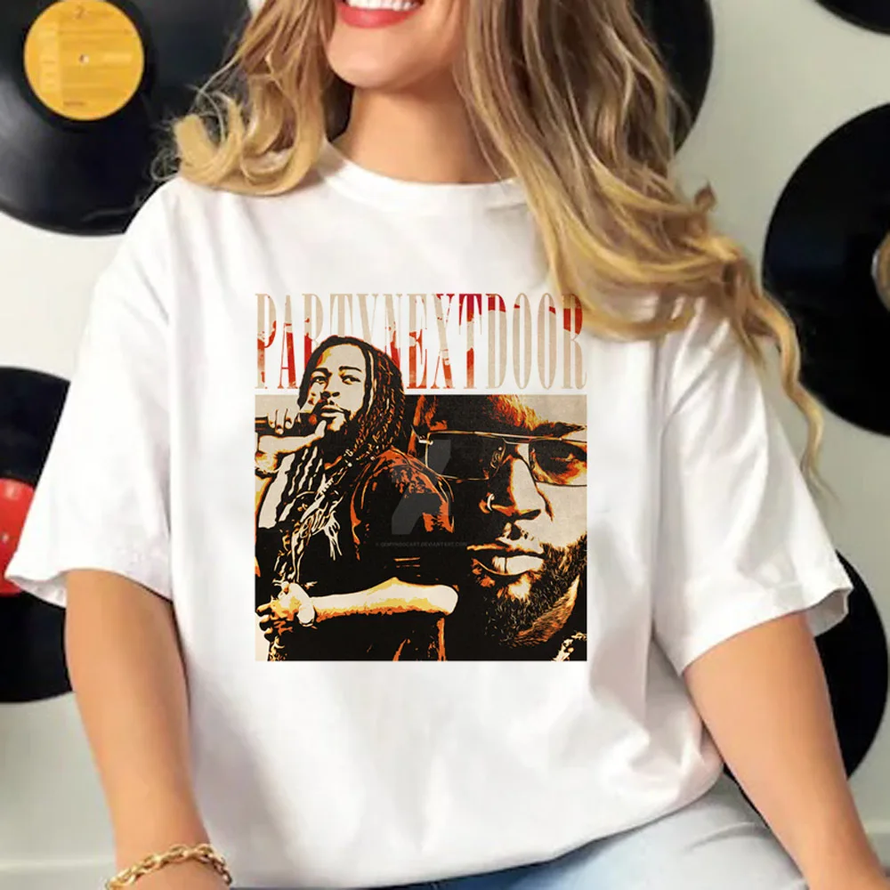 Partynextdoor Tee women streetwear comic t shirt female 2000s y2k Japanese clothes