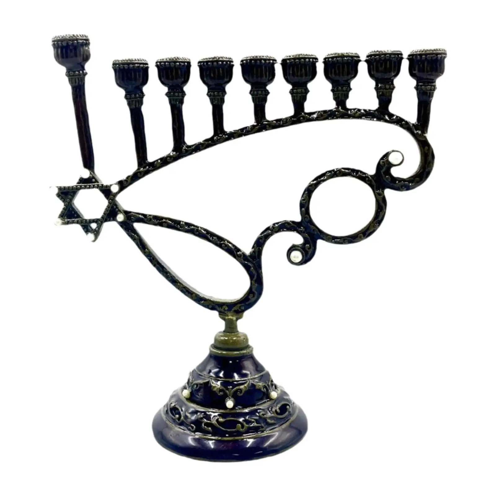 Metal Candle Holder Candelabra Zinc Alloy Decorative 9 Head Vintage Retro Candle Stand for Dinner Party Events Christmas Banquet