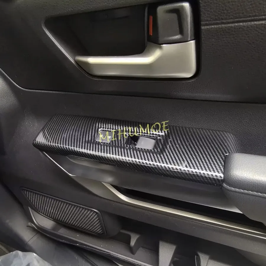 

Углеродное волокно, панель переключателя двери, окна, накладки, аксессуары для Toyota Tundra Sequoia 2022 2023 2024 2025