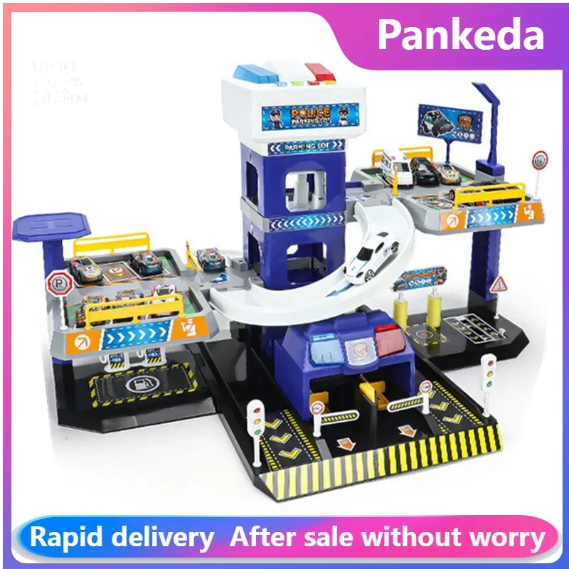 Electric Rail Car Building Parking Lot Adventure Racing Rail Car Children Brain Mechanical Interactive Rail Cars Birthday toy