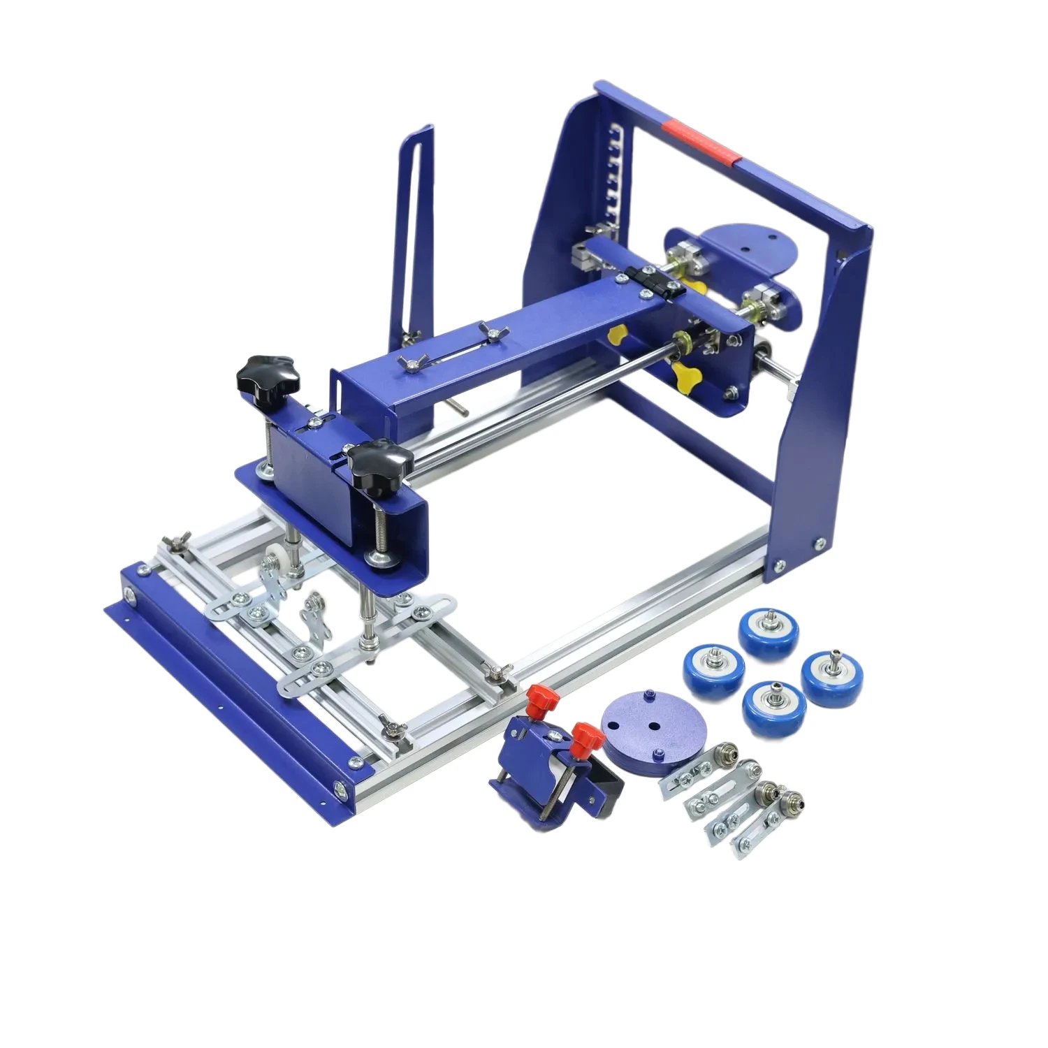DL-qm-001 Manual Curved Screen Printing Machine Push-pull Structure Cylindrical Conical Printing Plastic Glass Metal Bottle Cup