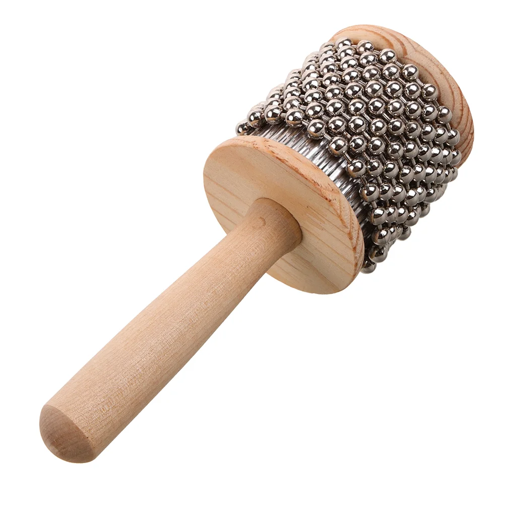 

Musical Instruments Cabasa Plaything Cognitive Wooden Small Percussion Metal Kids Toy Creative