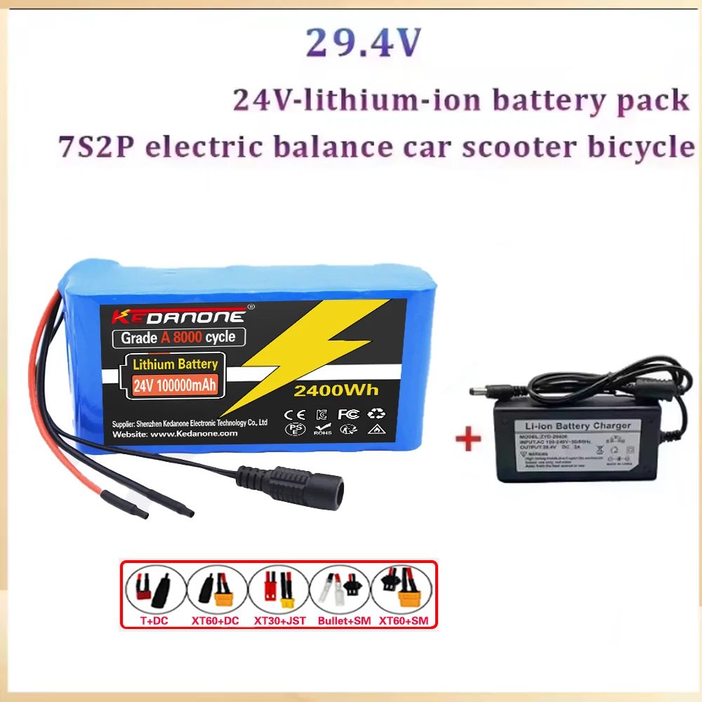 

‍♀️NEW 7s2p 24V 100Ah 18650 Battery Lithium Ion Battery 29.4V 100000mAh for Electric Scooters Balancing Scooter