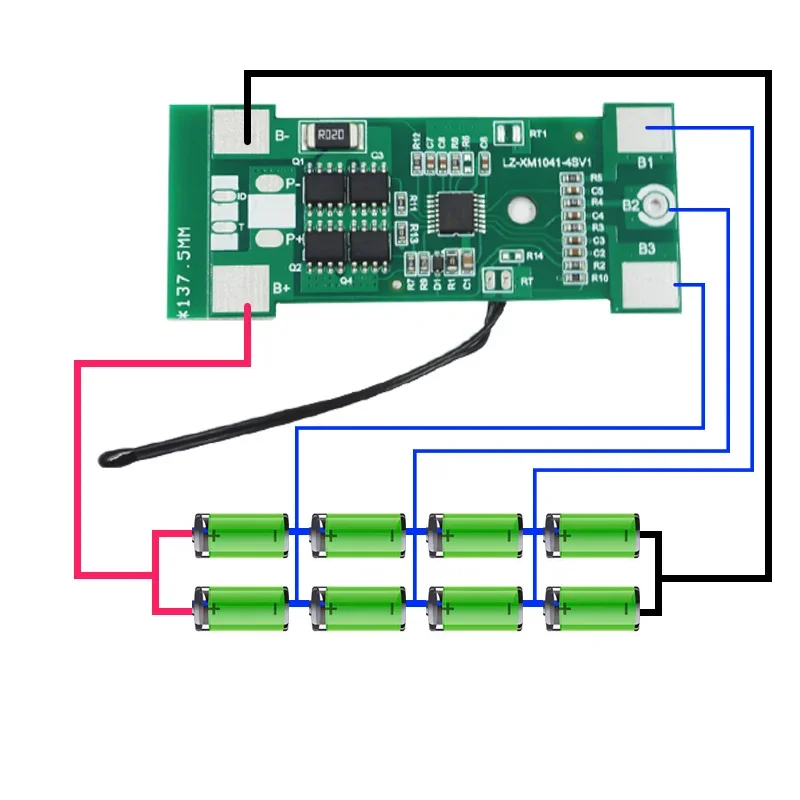 BRRLG8175 Custodia per batteria agli ioni di litio BMS PCB Scheda di protezione di ricarica Nesting Custodia per scatola al litio per Xiaomi Mijia Roborock Sweep One