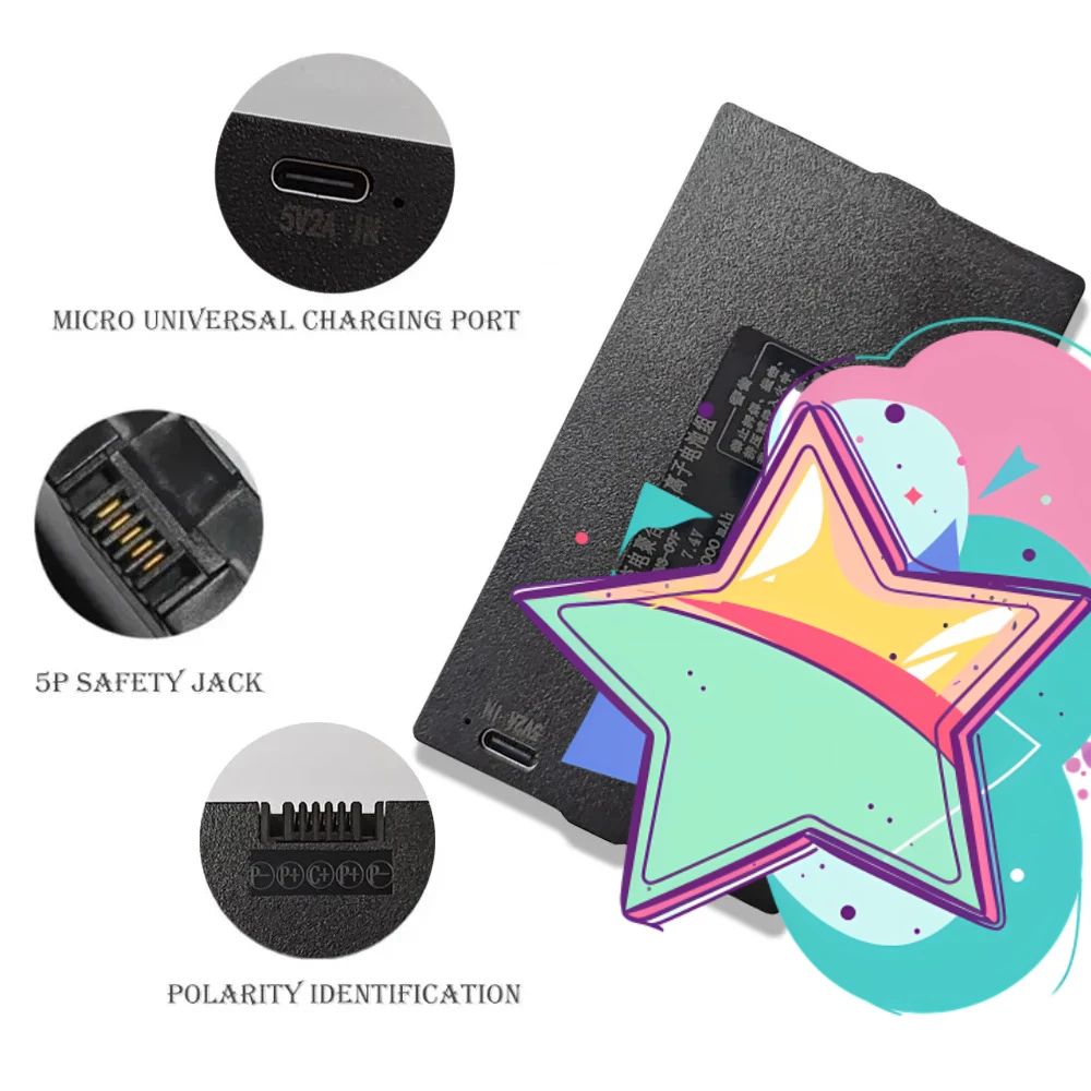 

Polymer Lithium Smart Door Lock Battery, Fingerprint Door Lock, Send Charging Cable, 5000mAh 7.4V